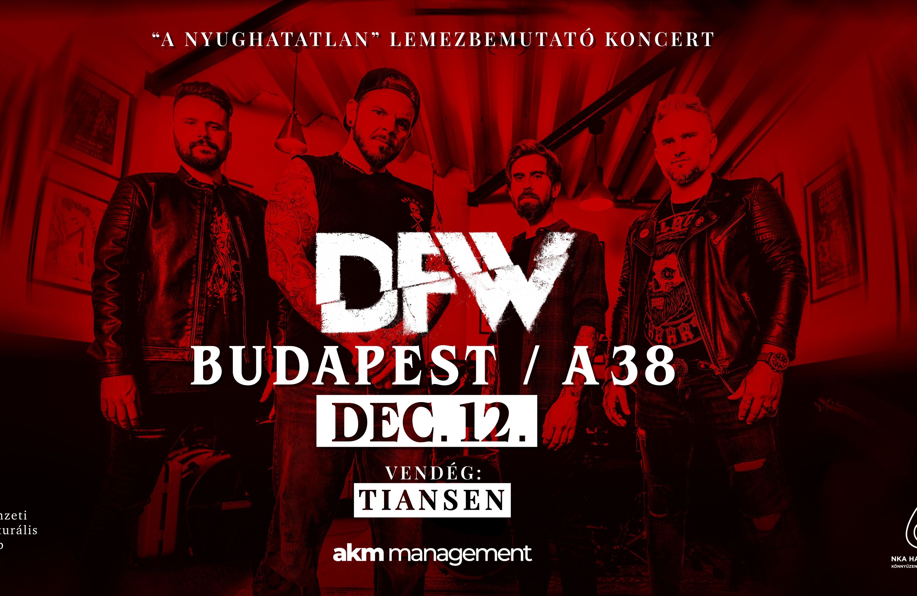 12.12. // DFW - LEMEZBEMUTATÓ, vendég: Tiansen // A38 Hajó, Budapest