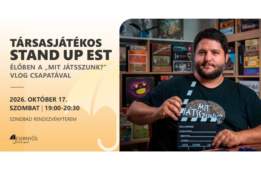 Társasjátékos stand up est élőben a Mit játsszunk? Vlog csapatával // @Esernyős, Óbuda