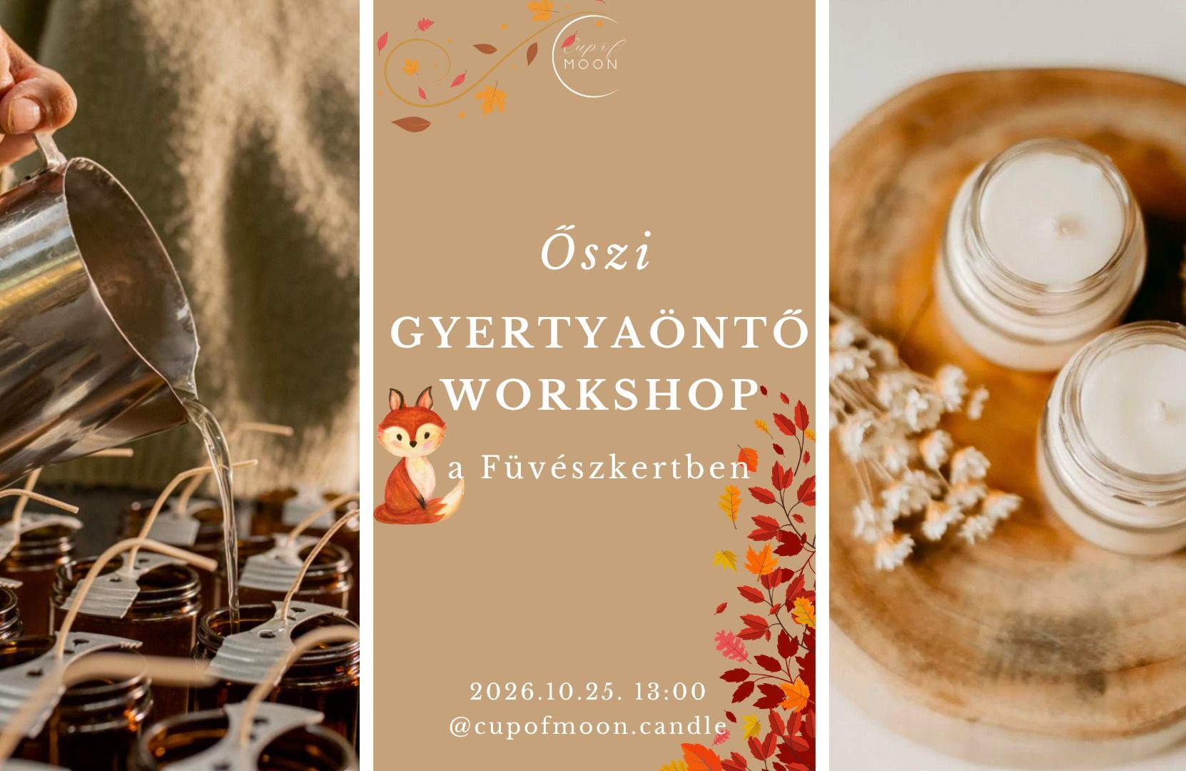 Őszi gyertyaöntő workshop a Füvészkertben
